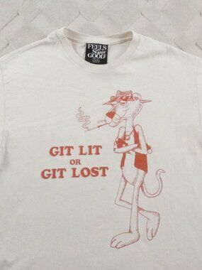 Feels So Good Clothing Pink Panther Graphic Print T-Shirt Mens Medium